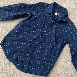 🛍Size 5/6 blue patterned button up